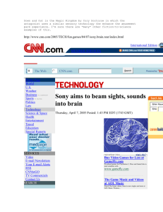 Sony patent towards reallife MATRIX