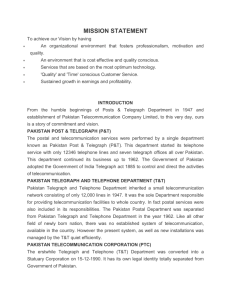 internship report for PTCL