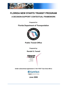 Florida New Starts Transit Program