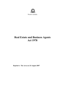 Real Estate and Business Agents Act 1978