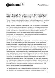 Press Release Safely through the winter: current Continental port