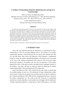 A Nonlinear Programming Model for Optimizing Size and Speed of