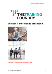 Wireless Connection to Broadband