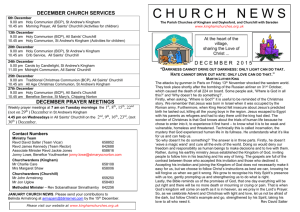 DECEMBER Sunday Church Services