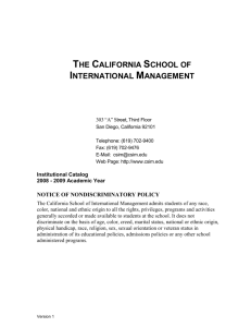the california school of international management