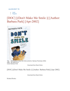[(Don't Make Me Smile )] [Author: Barbara Park