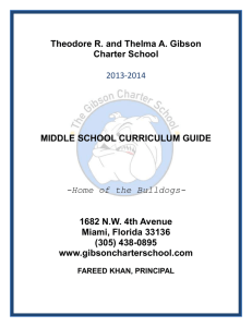 Gibson-Middle-School-Curriculum-Bulletin-2013-2014-2