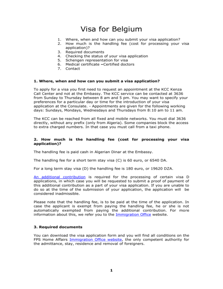 Visa For Belgium Where When And How Can You Submit Your Visa