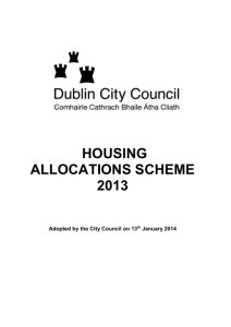 HOUSING ALLOCATIONS SCHEME 2013 Adopted by the City