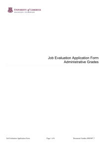 Job Evaluation Application Form