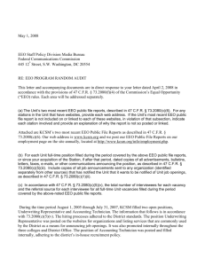 KCSM Response to FCC Random EEO Audit