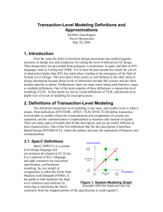 Transaction-Level Modeling Definitions and Approximations
