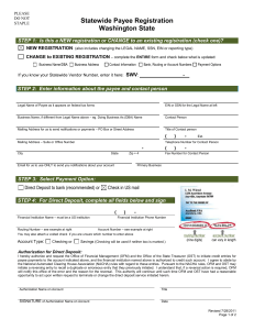 W9 and SWV Registration Form