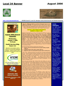 August, 2006 - AFSCME Local 34