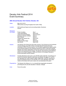 Decatur Arts Festival 2014 Event Summary 26th Annual Decatur Arts