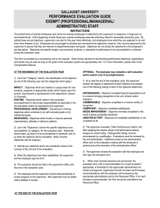 Exempt Employees Performance Evaluation Form