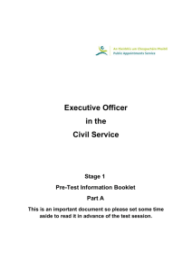 Executive Officer 2014 - Pre-test Information Booklet