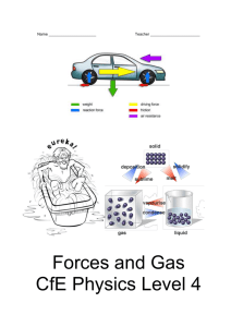 forces and gases students notes