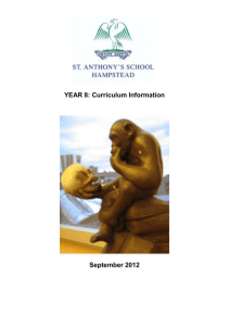 YEAR 8: Curriculum Information