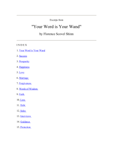 Your Word Is Your Wand - Florence Scovel Shin