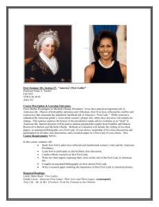 First Seminar 101, Section 6: “America's First Ladies”