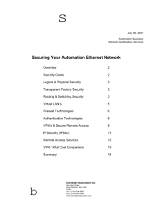 Security - Schneider Electric Automation and Control Services