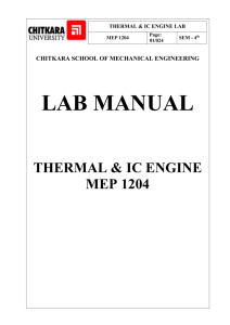 THERMAL & IC ENGINE LAB MEP 1204 Page: 01/024 SEM