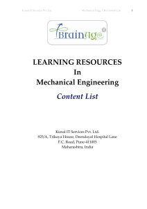 Mechanical Engineering Learning Resources