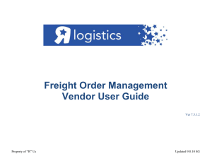 logging into freight order management