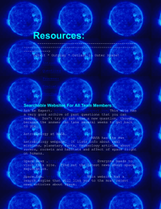 Astrobiology Webquest Resources