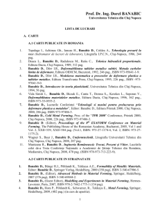 list of papers - Academia Romana