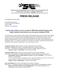 Press Release-ISEF Awards - Science and Engineering Fair of