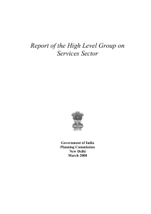 Draft Report of the High Level Group on Services Sector