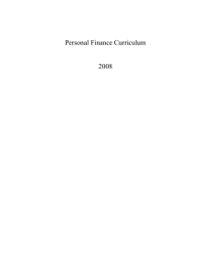 Personal Finance Curriculum