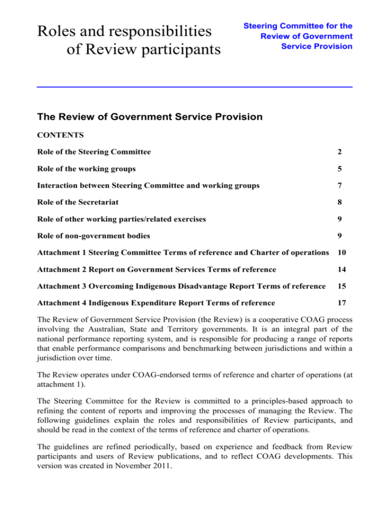 Roles And Responsibilities Of Review Participants