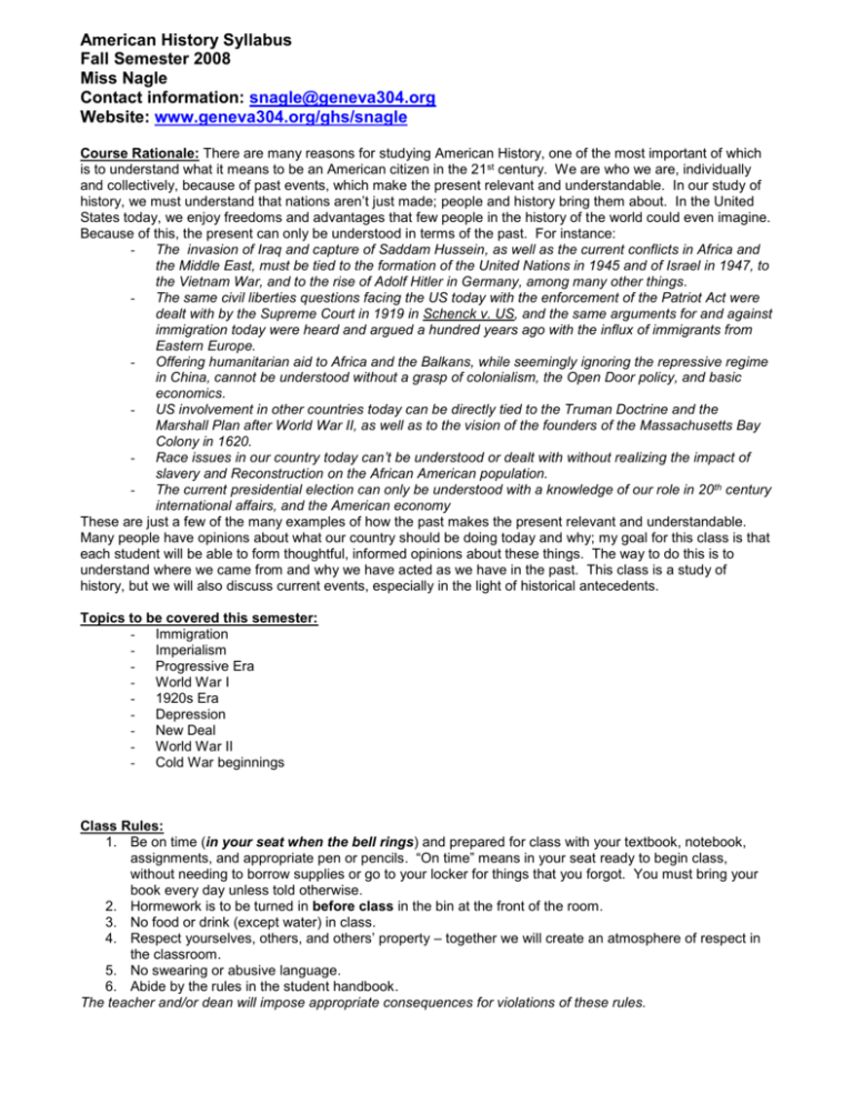 Syllabus Geneva 304 Syllabus Geneva 304