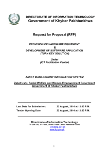 RFP for Turnkey Solution on ICT in Zakat