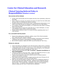 Clinical Tutoring Referral Policy and Responsibilities (student version)