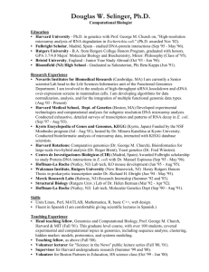 Resume - Department of Genetics at Harvard Medical School
