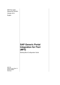 SAP Generic Portal Integration for Fiori