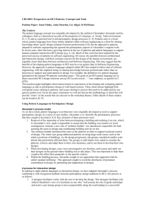 CHI 2003: Perspectives on HCI Patterns: Concepts and Tools