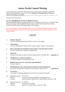 Agenda - Anstey Parish Council