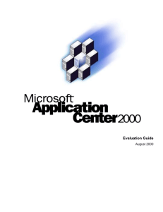 NET ENTERPRISE SERVERS and APPLICATION CENTER 2000