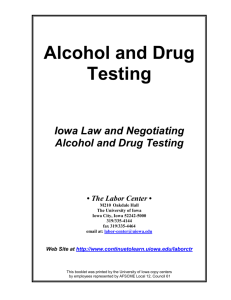 Alcohol and Drug Test and Collective Bargaining