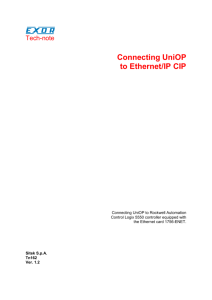 Connecting UniOP to Ethernet/IP CIP