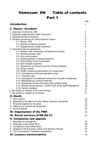 Vamecum EN Table of contents Part 1 Page Introduction 3 I. Illness