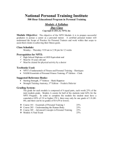 Week Ten - National Personal Training Institute