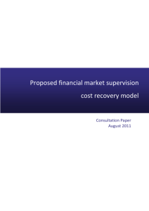 Proposed financial market supervision cost recovery model