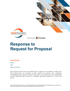 World Payment Services Request for Proposal