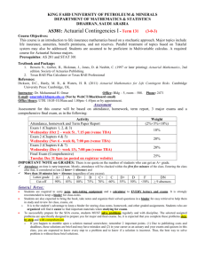 Course Objectives - King Fahd University of Petroleum and Minerals